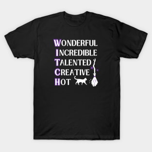 Wonderful W.I.T.C.H. Fun Wiccan Pagan Cheeky Witch® T-Shirt